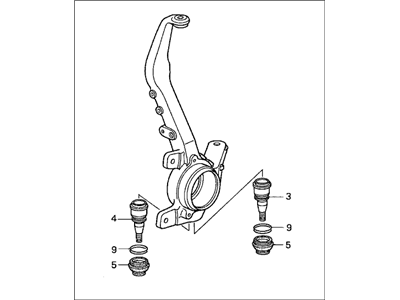 1999 Honda Prelude Steering Knuckle - 51215-S30-N22