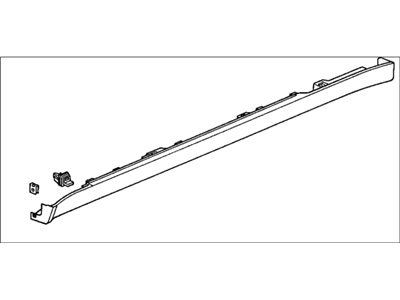 Honda 71850-S30-J00ZS Garnish Assy., L. Side Sill *R81* (MILANO RED)