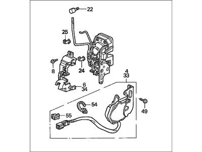 Honda 72110-S30-A01 Lock Assembly, Right Front Door Power