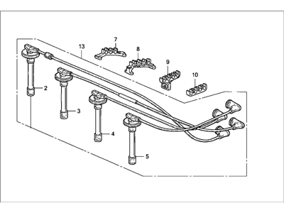 1998 Honda Prelude Spark Plug Wire - 32700-P5M-003