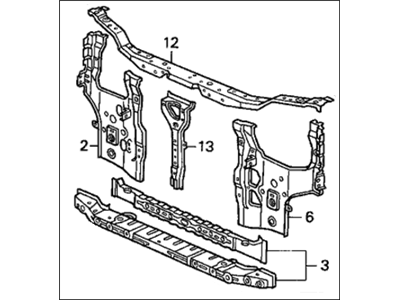 Honda 60400-S30-A00ZZ Bulkhead, Front