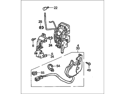 Honda 72150-S30-A01 Lock Assembly, Left Front Door Power