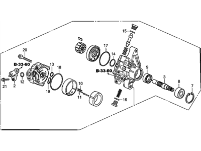 Honda 56110-RNA-A02 Pump Sub-Assembly, Power Steering
