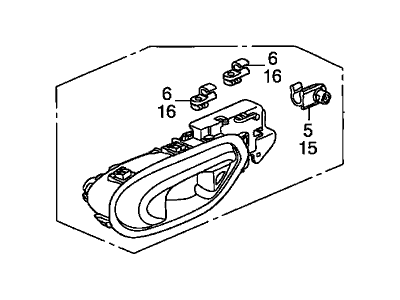 Honda 72660-SNE-A22ZA Handle Assembly, Left Rear Inside (Dark Atlas Gray)