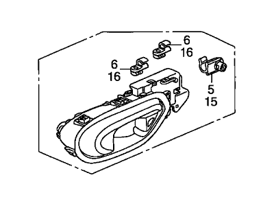 Honda 72620-SNE-A22ZC Handle Assembly, Right Rear Inside (Graphite Black)