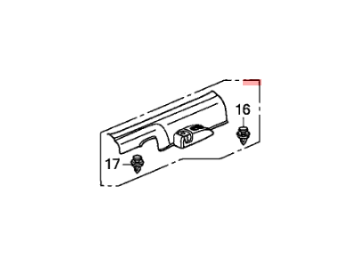 Honda 84251-SNA-A01ZC Garnish Assy., L. FR. Side (Inner) *NH167L* (GRAPHITE BLACK)