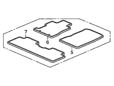 Honda 83600-SNE-A01ZA Floor Mat Set *NH598L* (ATLAS GRAY)