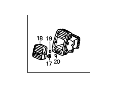 Honda 77645-S5A-A11ZA Outlet Assy., Passenger *NH167L* (GRAPHITE BLACK)