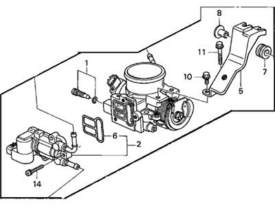 2004 Honda Civic Throttle Body - 16400-PZA-A02