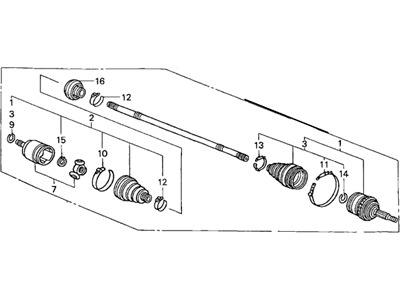 Honda 44306-S5B-950 Driveshaft Assembly, Driver Side