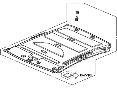 Honda 83200-S5A-A21ZA Lining Assy., Roof *YR239L* (KI IVORY)