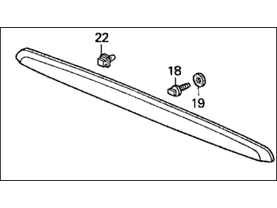 Honda 74890-S5A-J01ZB Garnish Assembly, Rear License (Eternal Blue Pearl)