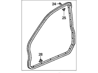 Honda 72350-S5A-003 Weatherstrip, L. FR. Door