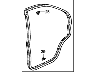 Honda 72850-S5A-003 Weatherstrip, L. RR. Door