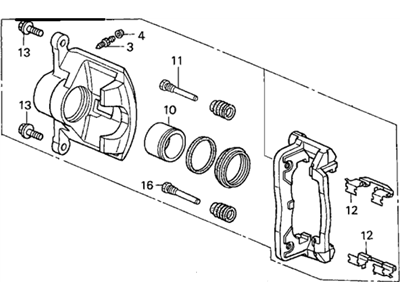 2005 Honda Civic Brake Caliper - 45019-S5A-J02