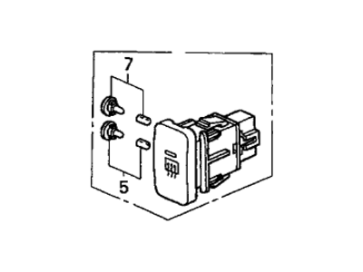 Honda 35500-S5B-003 Switch Assembly, Rear Defogger