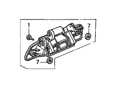 Honda 72640-S5A-J01ZX Handle Assembly, Right Rear Door (Outer) (Magnesium Metallic)