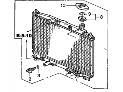 2004 Honda Civic Radiator - 19010-PZA-A52