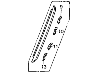 Honda 73162-S5A-003 Garnish Assy., L. FR. Windshield Side