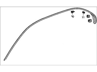 Honda 72420-S5D-A11 Molding Assy., R. Drip Roof