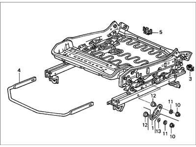 Honda 81536-S5A-A12 Frame, L. FR. Seat Cushion