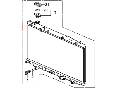 2014 Honda Fit EV Radiator - 1J010-RDC-A01