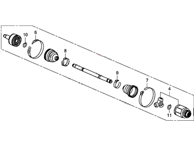 Honda Fit EV Axle Shaft - 44305-TX9-A00