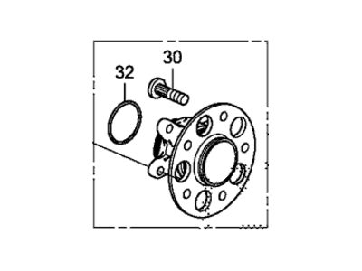 Honda 42200-TX9-A01 Bearing Assembly, Rear Hub Unit