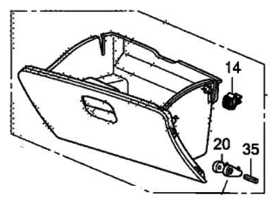 2013 Honda Fit EV Glove Box - 77500-TK6-A03ZB