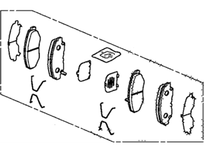 Honda 45022-TX9-A00 Pad Set, Front