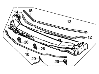 Honda 74219-TK6-A00 Cowl Top Assy., FR.