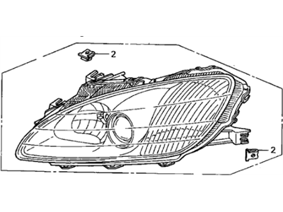 Honda 33101-S2A-A02 Headlight Unit, Passenger Side