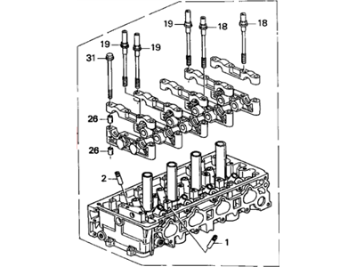 Honda 12100-PCX-811 Cylinder Head Assembly (Dot)