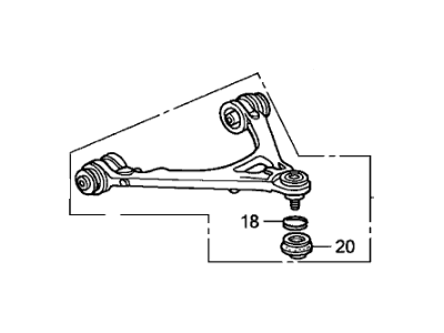 Honda 51450-S2A-003 Arm Assembly, Right Front (Upper)