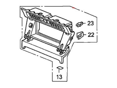 Honda 77251-S2A-013ZB Panel, Radio *B135L* (PURE BLUE)