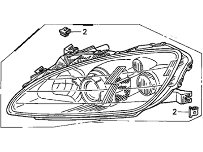 Honda 33151-S2A-A21 Headlight Unit, Driver Side