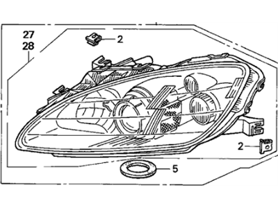 Honda 33151-S2A-A11 Headlight Unit, Driver Side