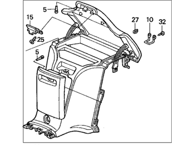 Honda 84570-S2A-A01ZB Console Set, RR. *B135L* (PURE BLUE)