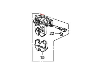 2000 Honda S2000 Tailgate Lock - 74851-S2A-003