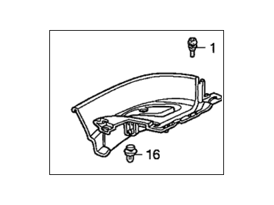 Honda 84501-S2A-000ZB Garnish Assy., R. RR. Tray Side *B135L* (PURE BLUE)