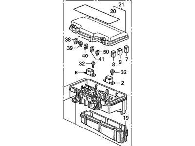 Honda 38250-S2A-A03 Box Assembly, Relay