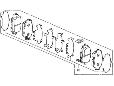 Honda 45022-S2A-000 Pad Set, Front