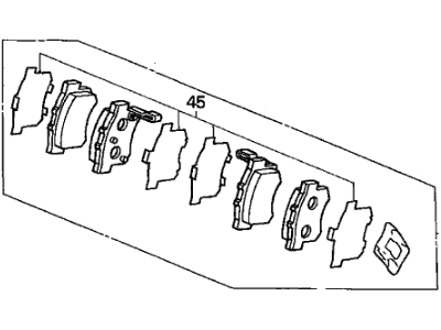 Honda 43022-S2A-010 Pad Set, Rear