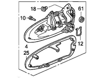 2004 Honda S2000 Door Handle - 72180-S86-K02A2