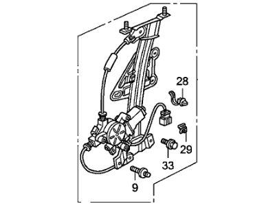 2009 Honda S2000 Window Regulator - 72210-S2A-G02