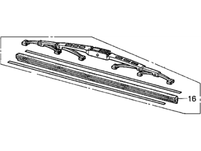 Honda 76620-S2A-A02 Blade, Windshield Wiper (400MM)