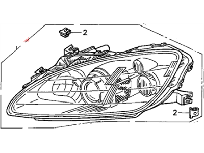 Honda 33101-S2A-A21 Headlight Unit, Passenger Side