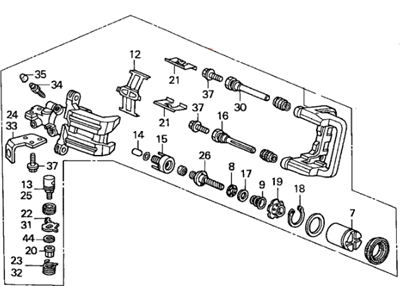 Honda 43019-S2A-013 Caliper Sub-Assembly, Left Rear