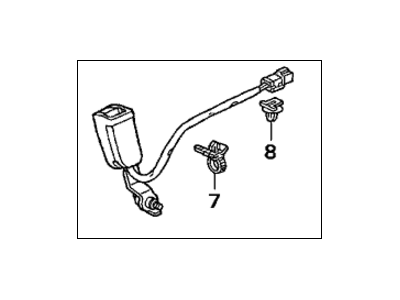 Honda 04816-S2A-A01ZA Buckle Set, L. FR. Seat Belt *NH167L* (GRAPHITE BLACK)