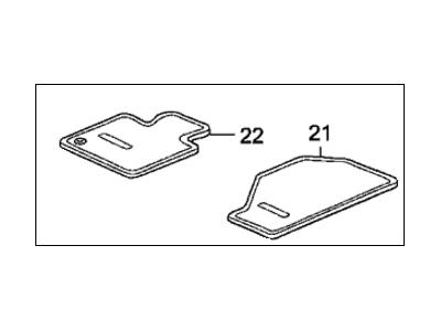 Honda 83600-S2A-A01ZC Floor Mat Set *B135L* (PURE BLUE)